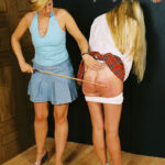 Schoolgirl Samantha gets a bare bottom caning from Ms Harrison Marks of Kane Magazine
